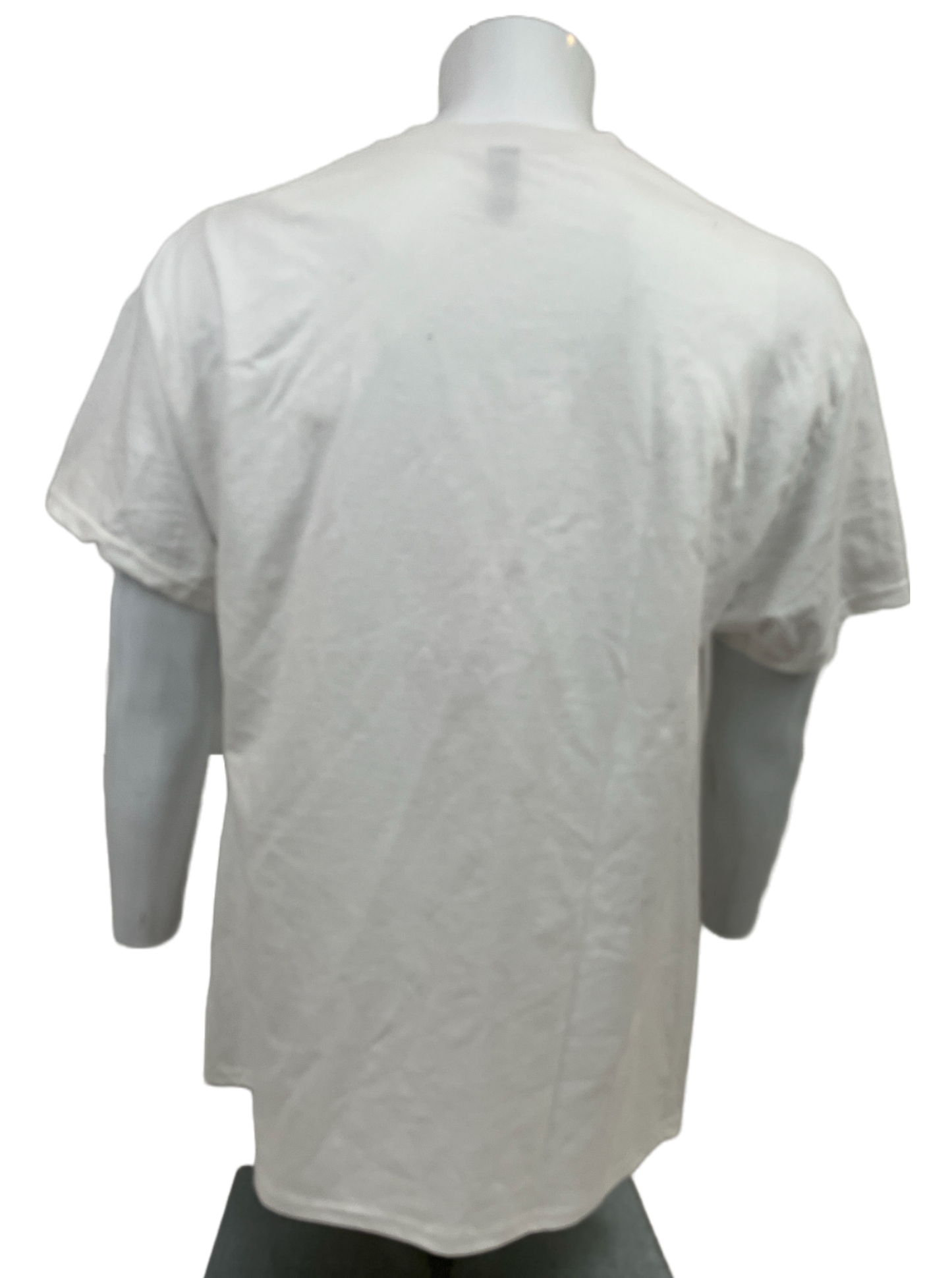 wristlocker white shirt black font back view