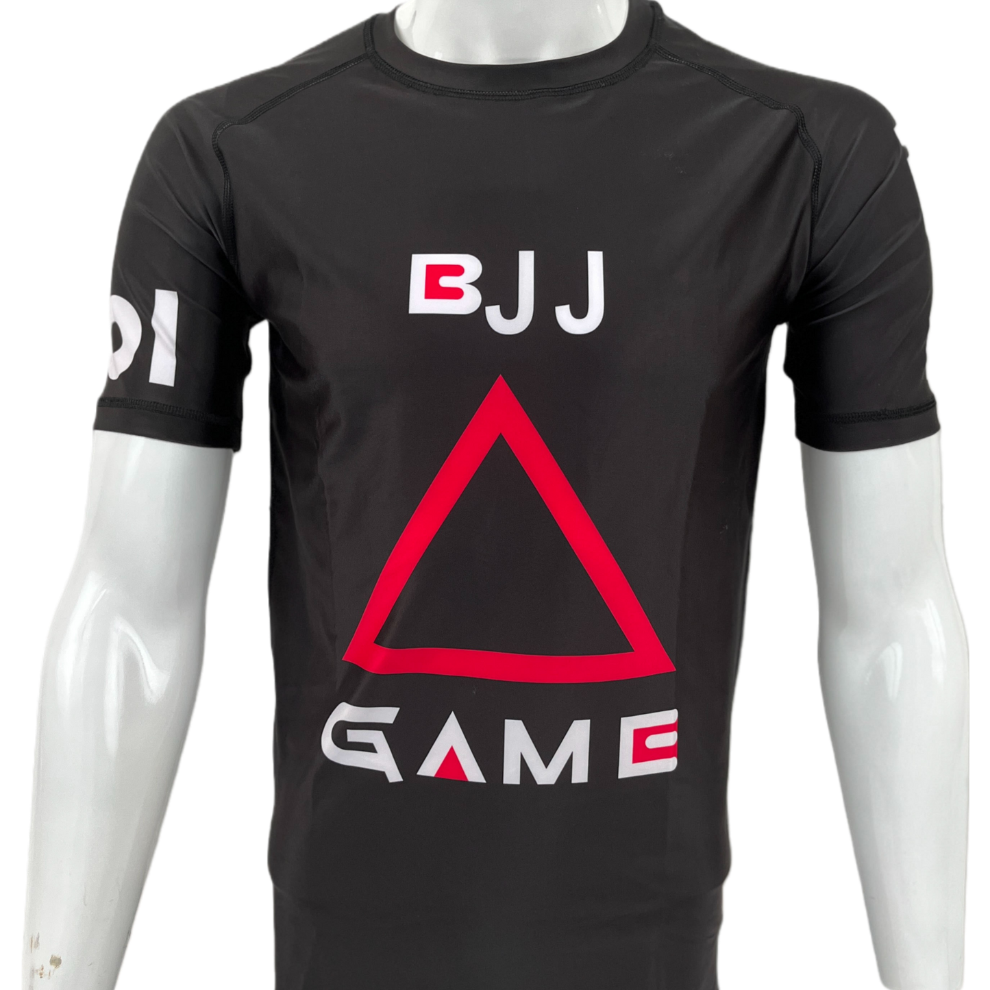 BJJ Game Triangle Black and Pink short sleeve rash guard