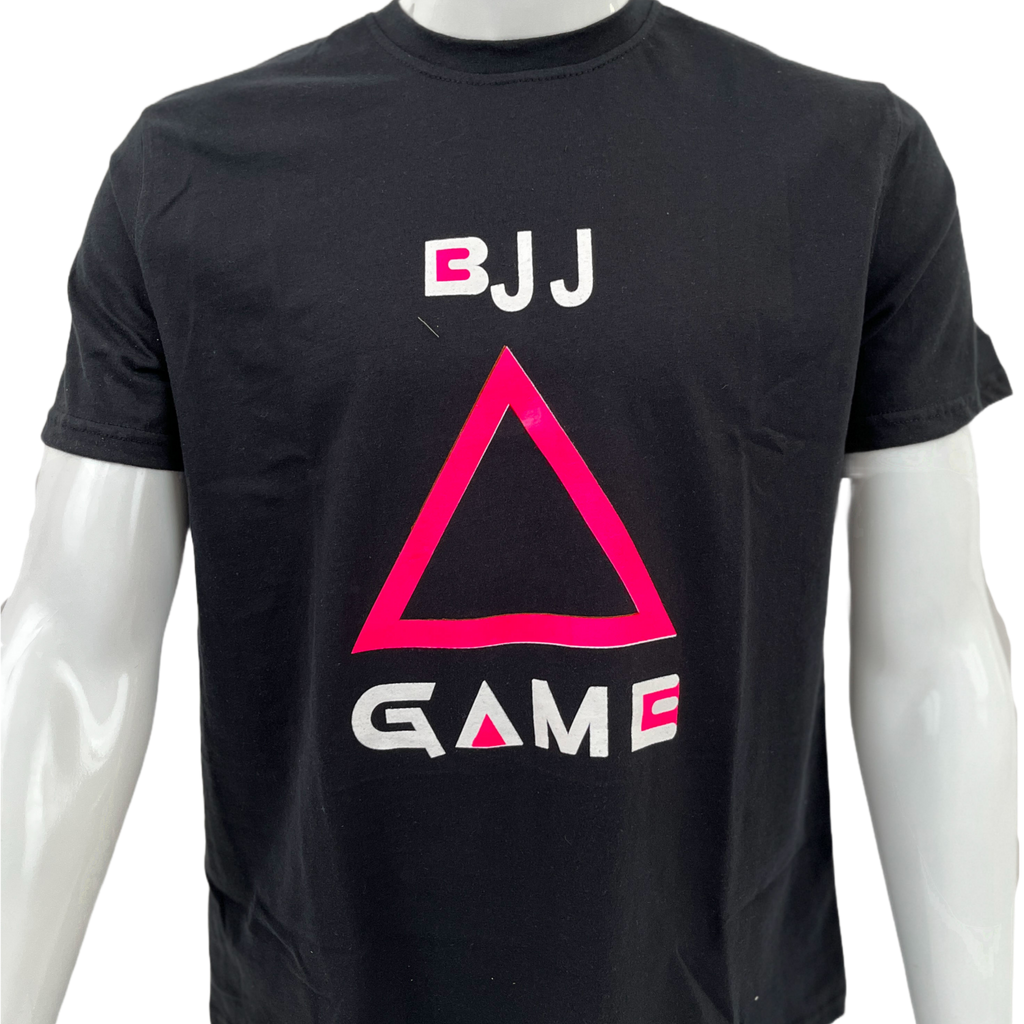 BJJ Game triangle black and pink tshirt