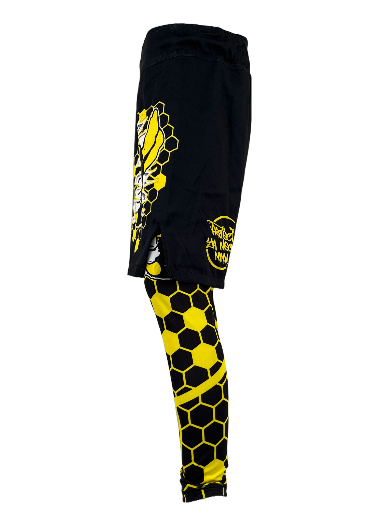 left profile view shorts and spats sold separately