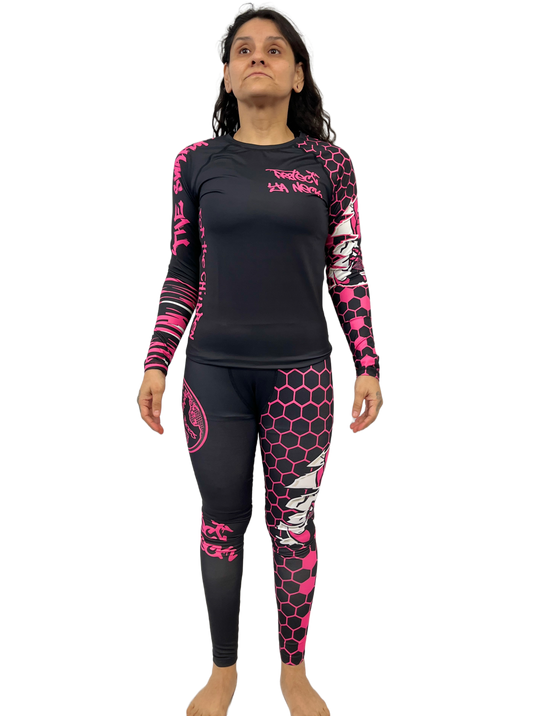 Pink Long Sleeve Nogi Rash Guard