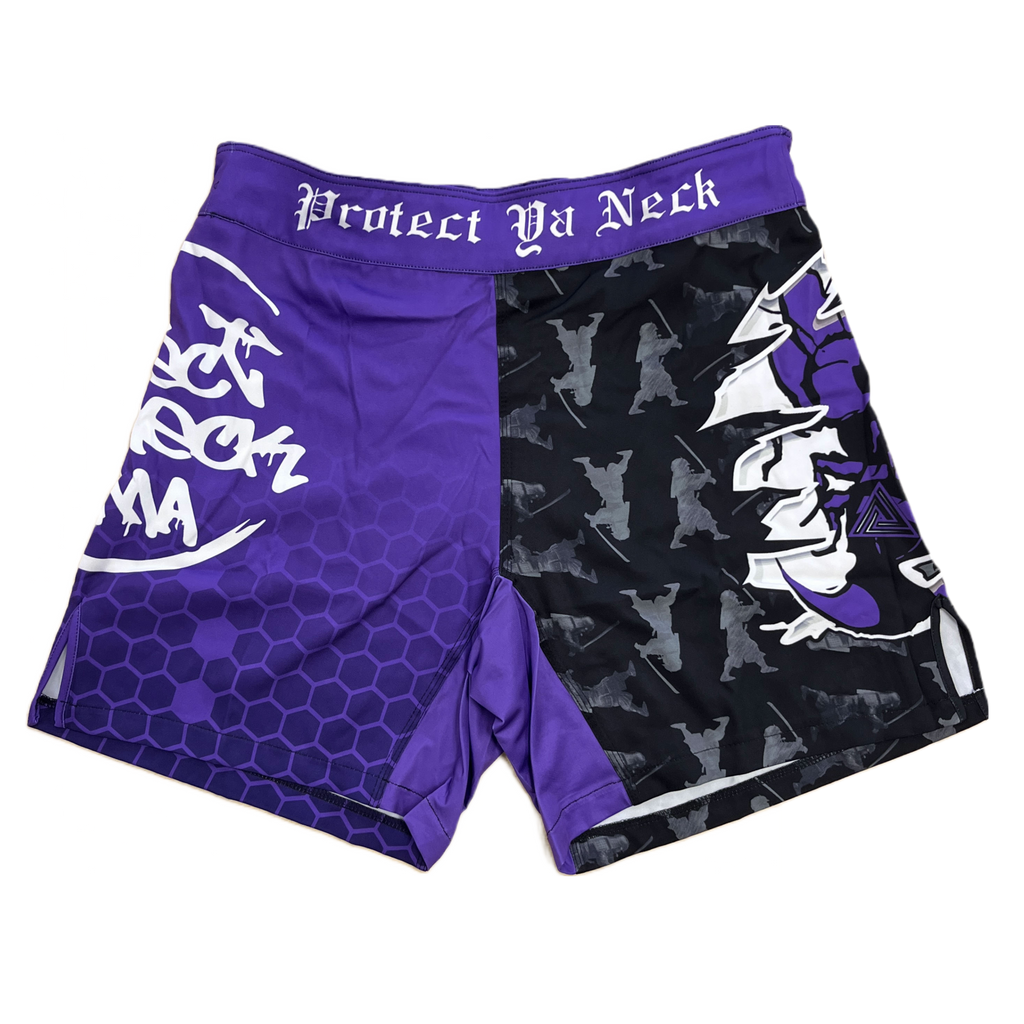 purple shorts front