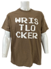wristlocker 03 brown shirt white font front view