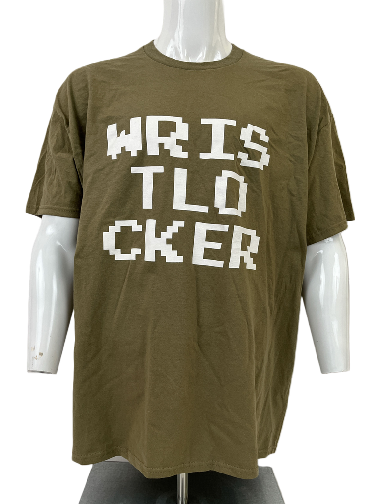 wristlocker 02 brown/khaki green shirt white font front view