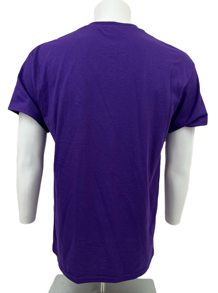 wristlocker purple shirt white font back view